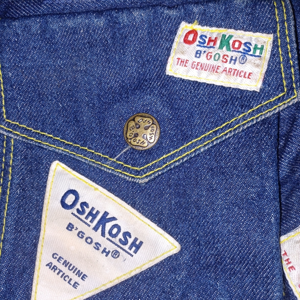 Kids’ Vintage OshKosh B’Gosh Denim Backpack EUC Patches - Picture 2 of 6